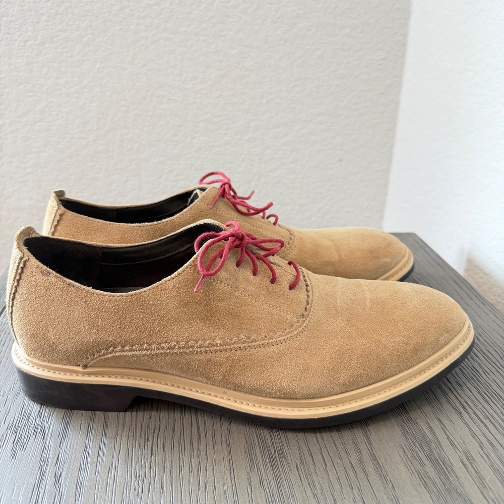 Cole Haan Air Giraldo Tan Suede Oxford Dress Shoes Mens 11.5 M C10313